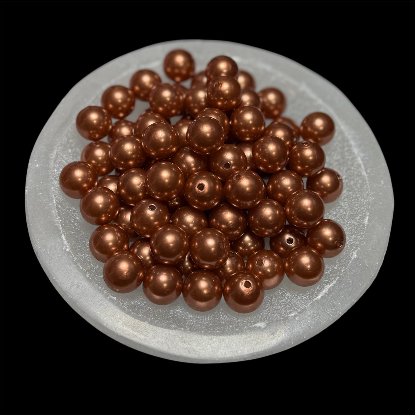 "Brown" Pearl Acrylic 16mm Bead