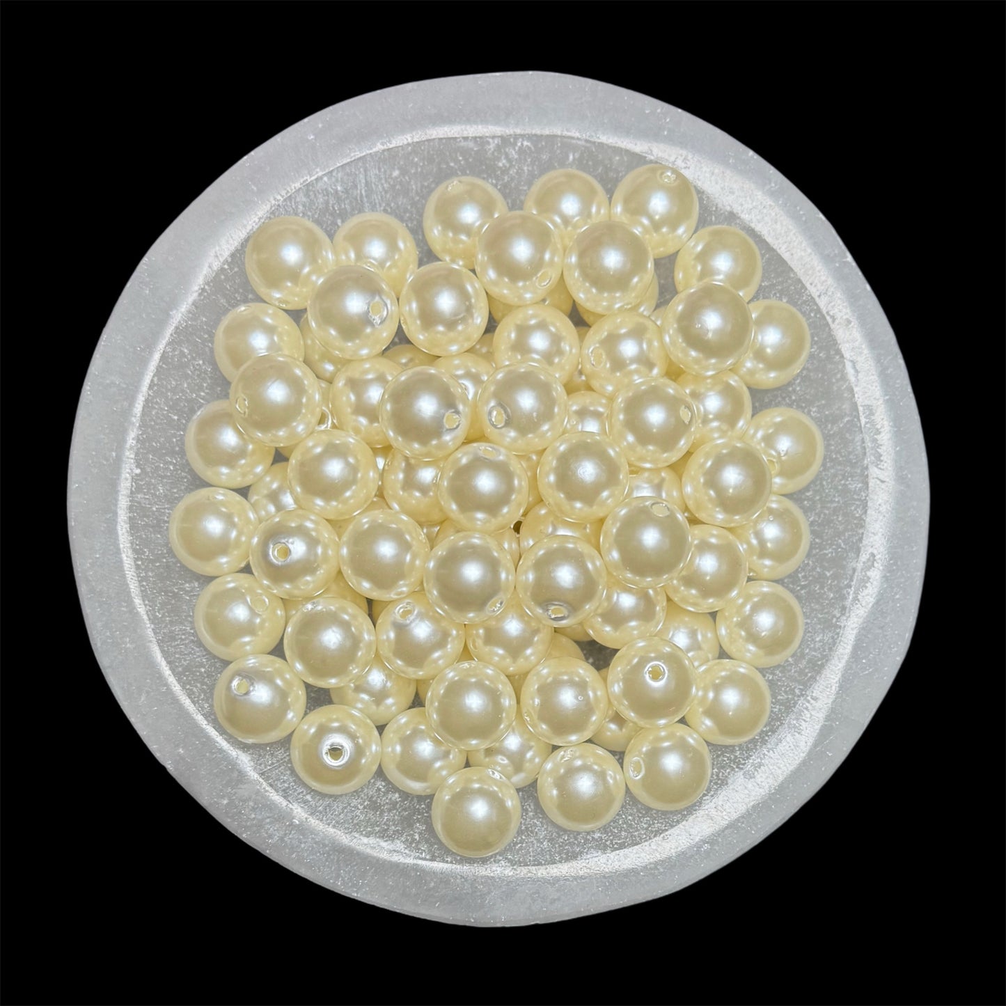 "Cream" Pearl Acrylic 16mm Bead