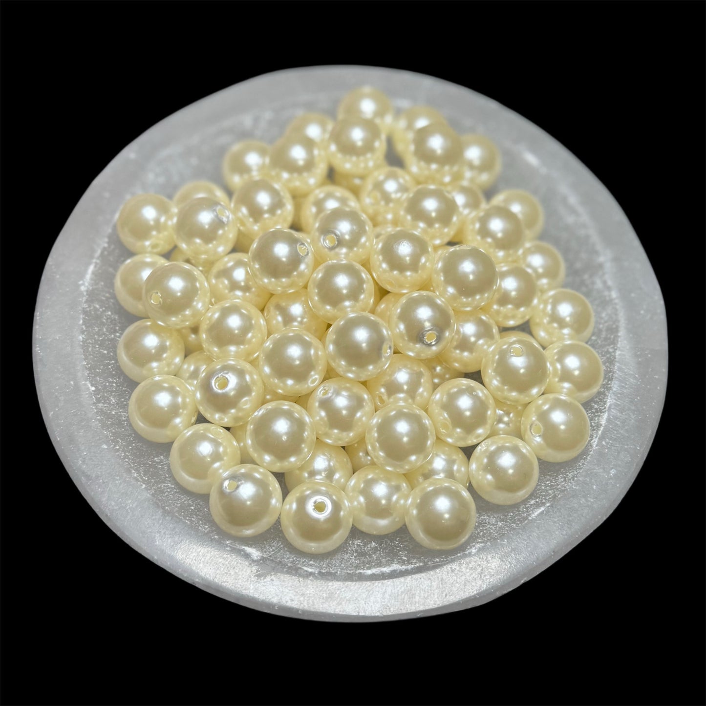 "Cream" Pearl Acrylic 16mm Bead