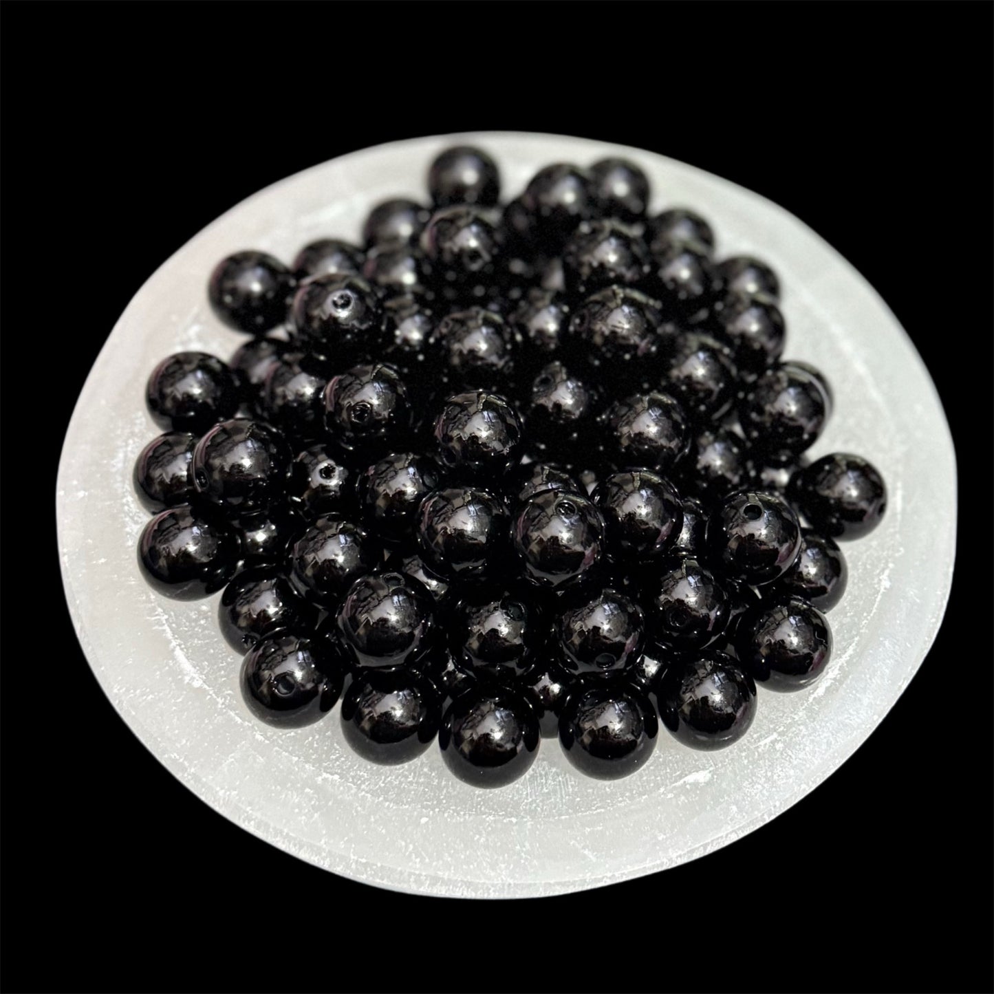 "Black" Pearl Acrylic 16mm Bead