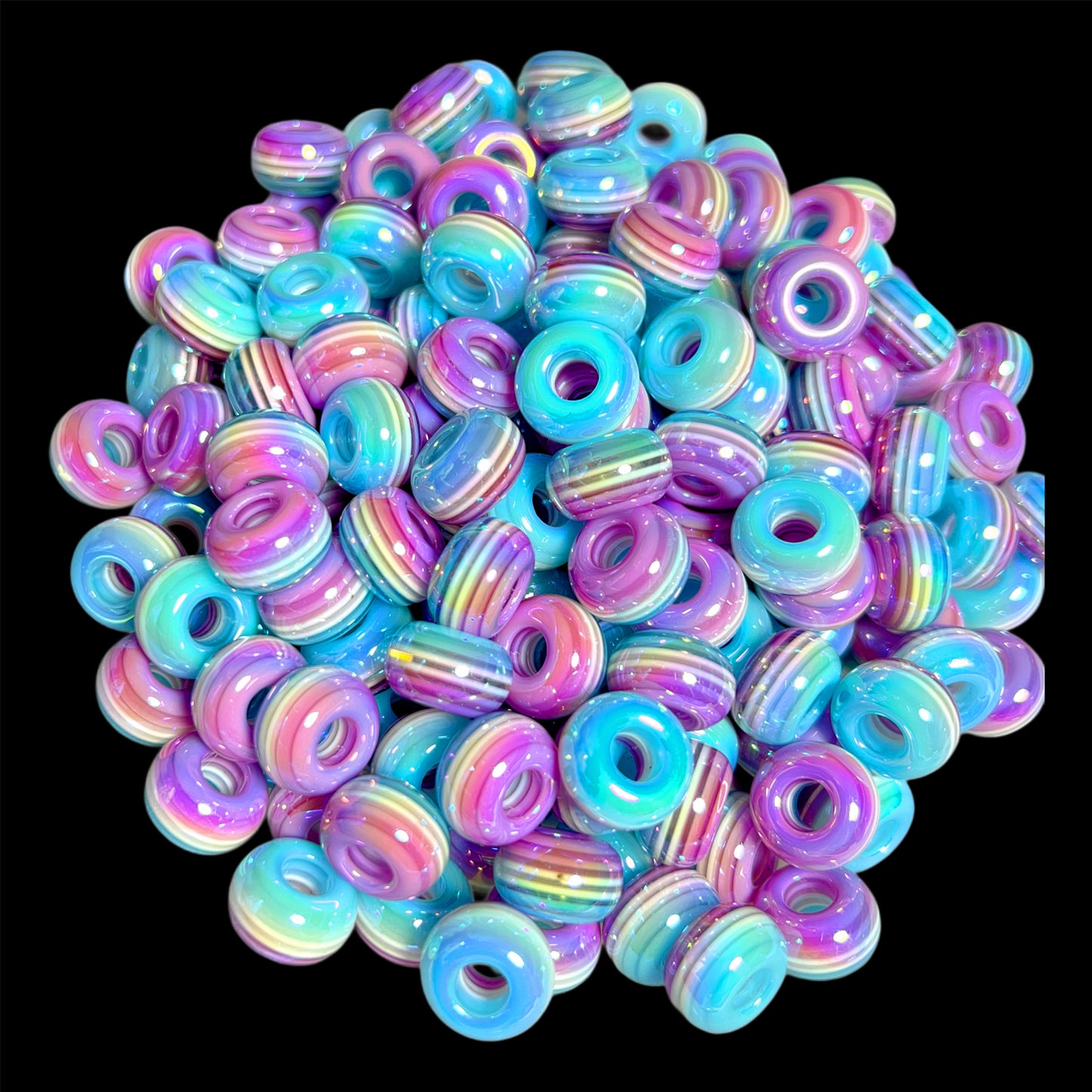 AB Lollipop Stripe Purple Spacer Mix