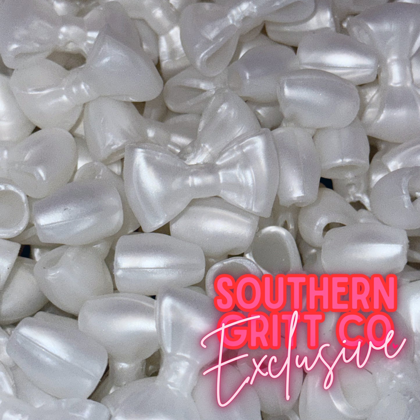 Pearl White 3D Flip Bow • SGC EXCLUSIVE Focal