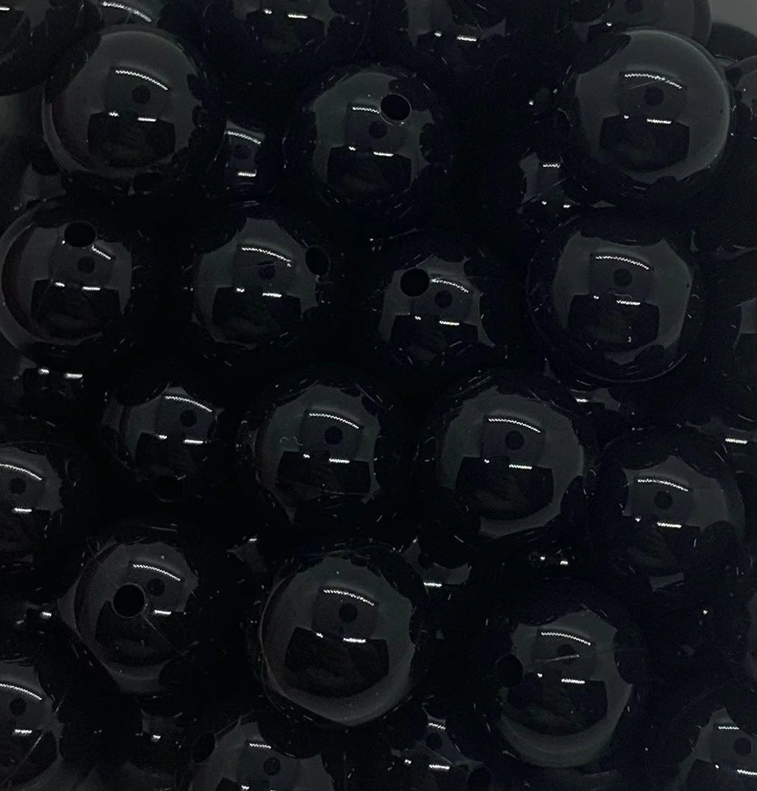 BLACK Liquid Silicone 15mm Bead