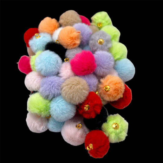 Fluffy Rainbow Mix Pendants