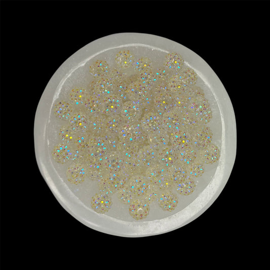 "AB Clear Warm" Rhinestone Acrylic Bead (1 Count)