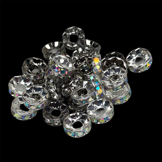 16mm Clear/AB Mixed Bead Spacer