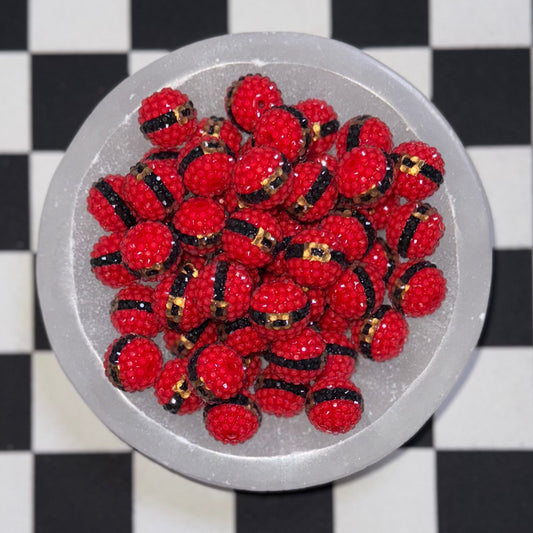 Santa Belt Rhinestone Acrylic Bead (1 Count)