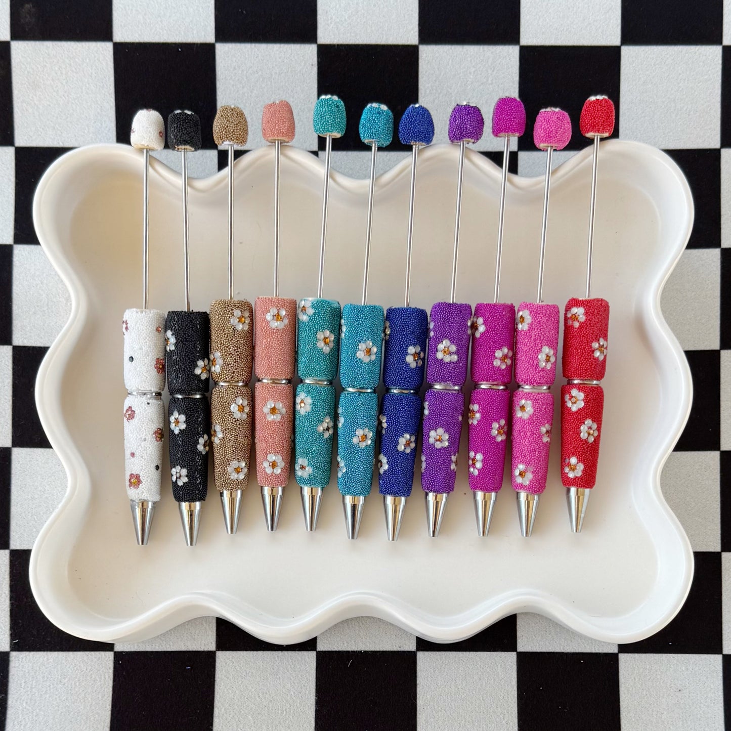 Fancy Pearl Daisy Beadable Pens