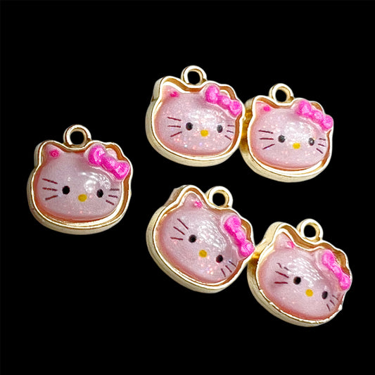 Gold HK Pink Head Charm