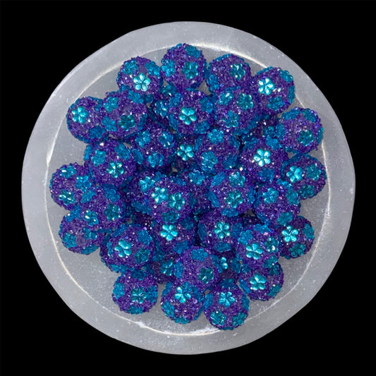 Aloha Floral Rhinestone Acrylic Bead (1 Count)
