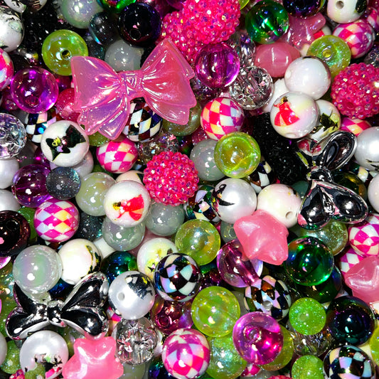 Pink or Green - Bead Mix