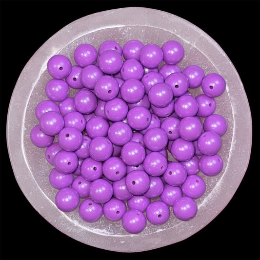 Purple Shimmer Silicone 15mm Bead