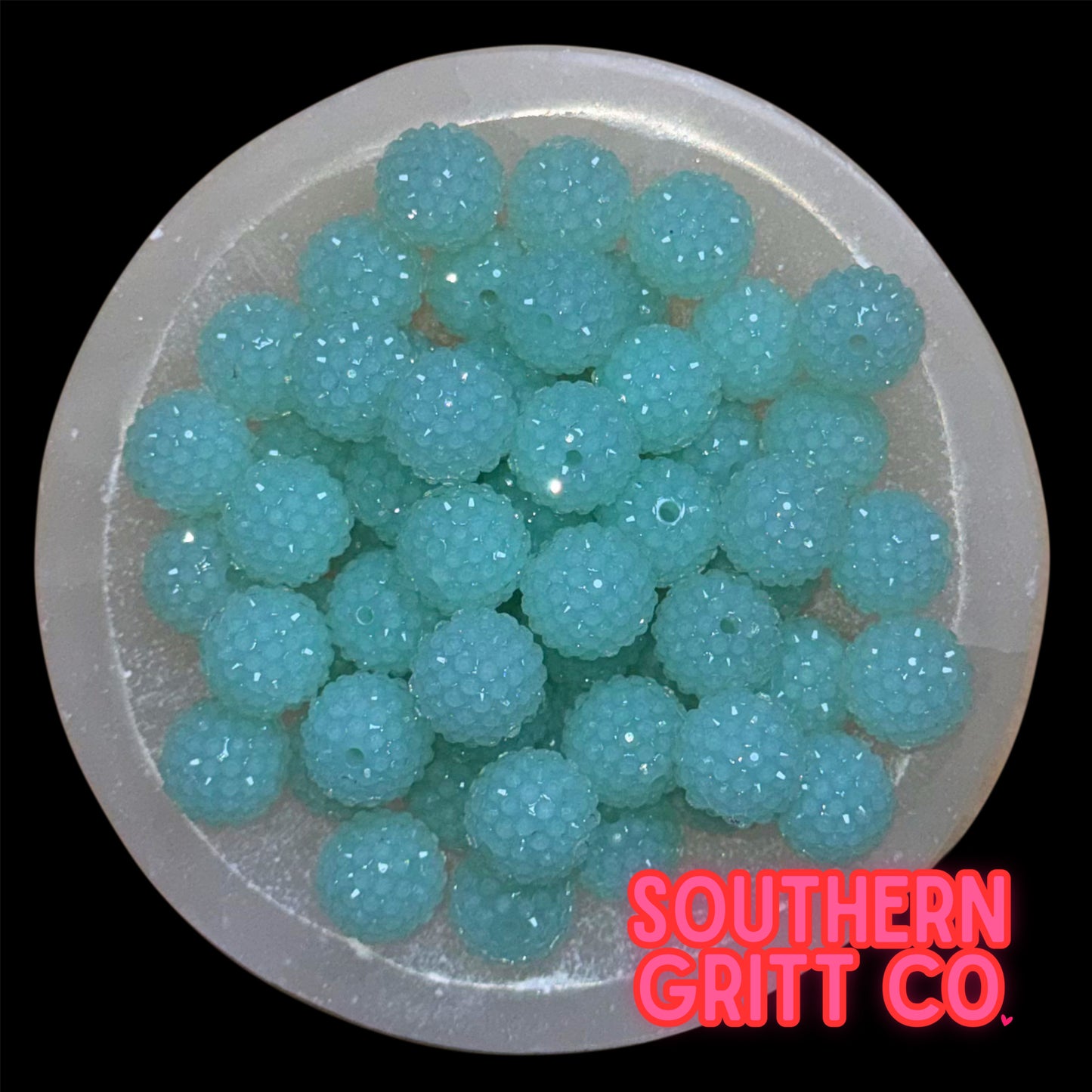 "Jelly Sea" Rhinestone Acrylic Bead (1 Count)