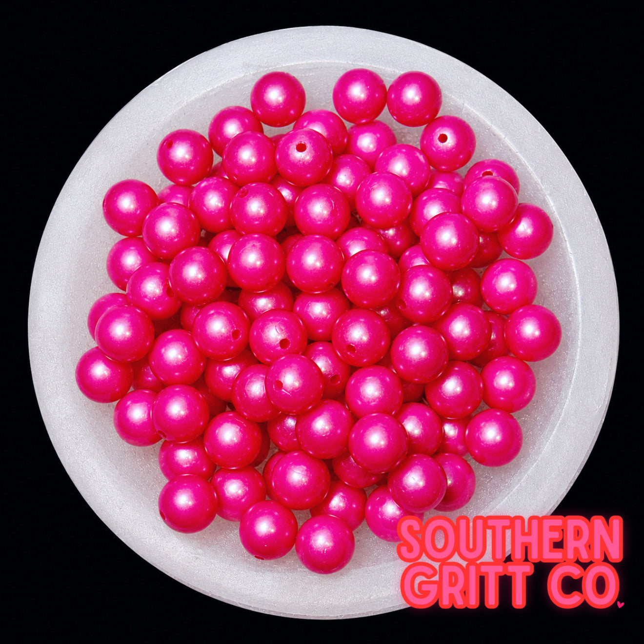 Barb Pink Shimmer 15mm Silicone Bead