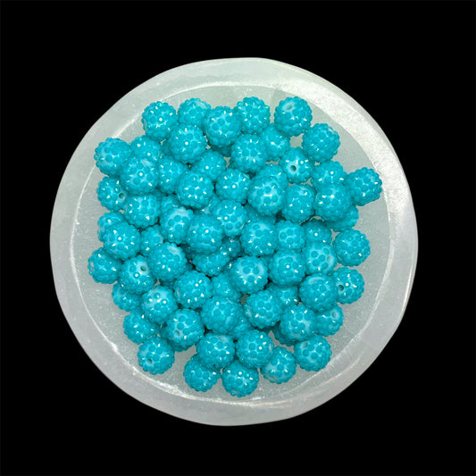 "Jelly Aqua" Rhinestone Acrylic Bead (1 Count)