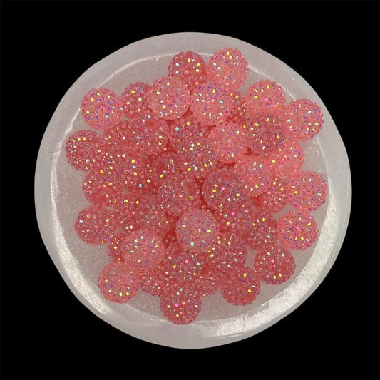 "AB Clear Blush" Rhinestone Acrylic Bead (1 Count)