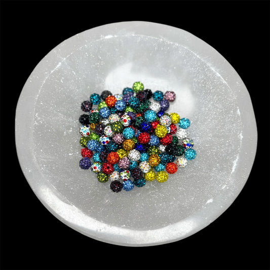 "Mixed" 6mm Rhinestone Clay Beads (NFP)