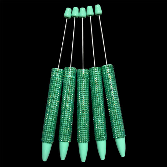 "Teal" New Rhinestone Bead-able Pens