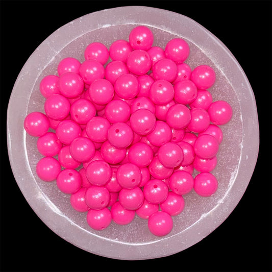 Pink Shimmer Silicone 15mm Bead