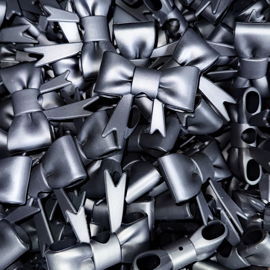 Matte Black - 3D Bow Topper Bead