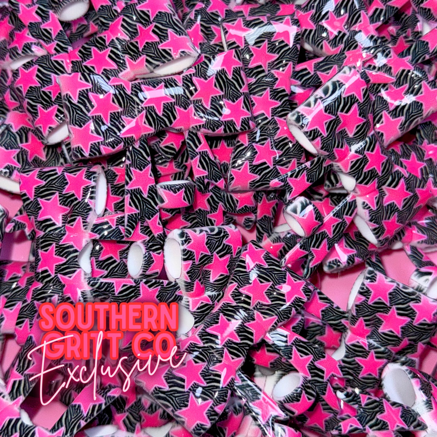 Y2K Zebra Printed - Shiny 3D Bow Straw Topper or Focal