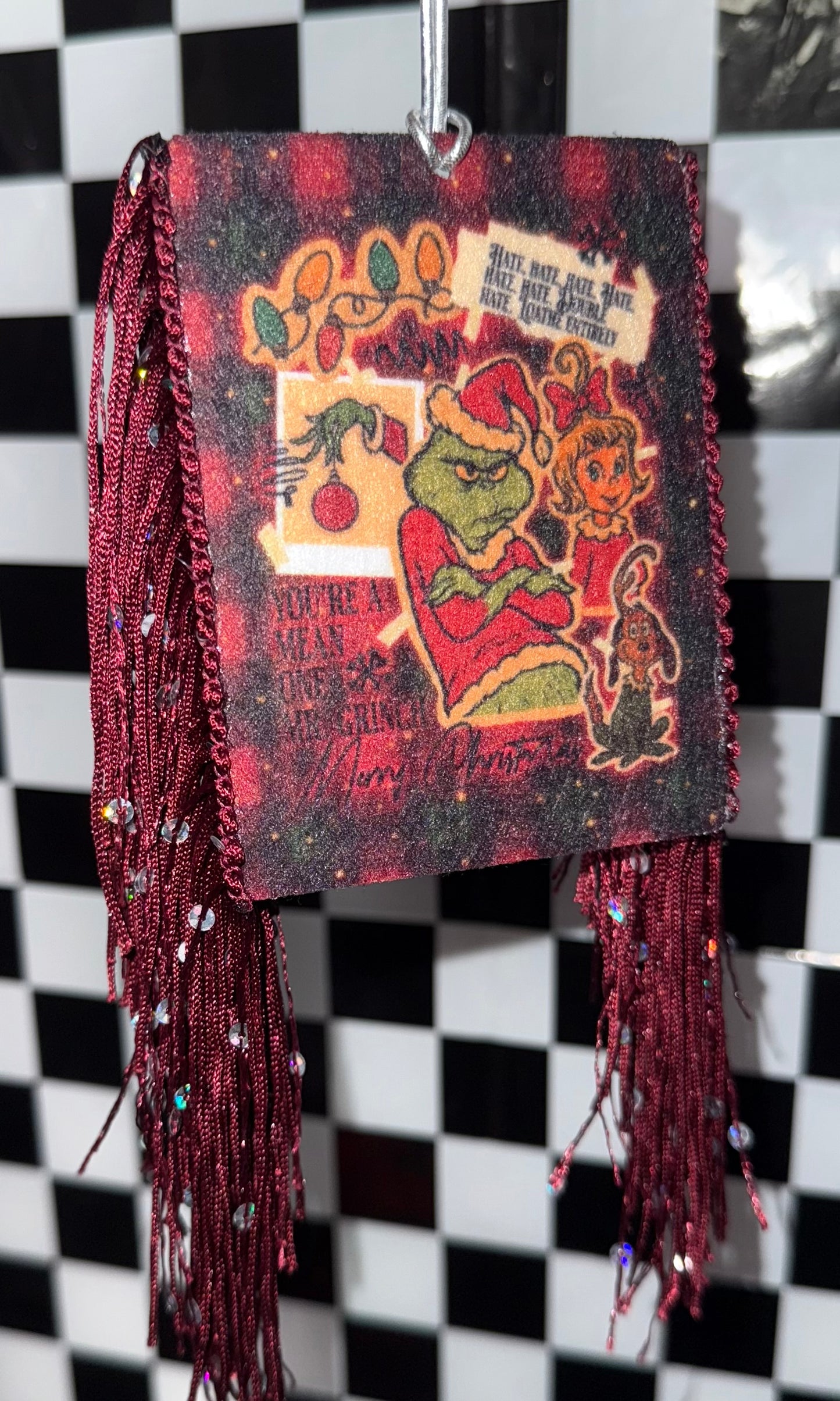 Grumpy Green Guy Felt Freshie