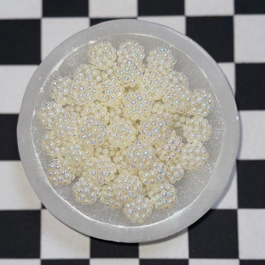 "IVORY" Bubble Rhinestone Acrylic Bead (1 Count)