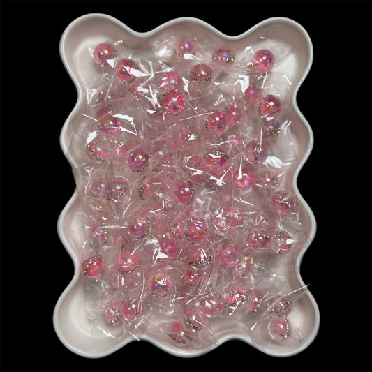 Pink Rhinestone Bling 16mm Bead