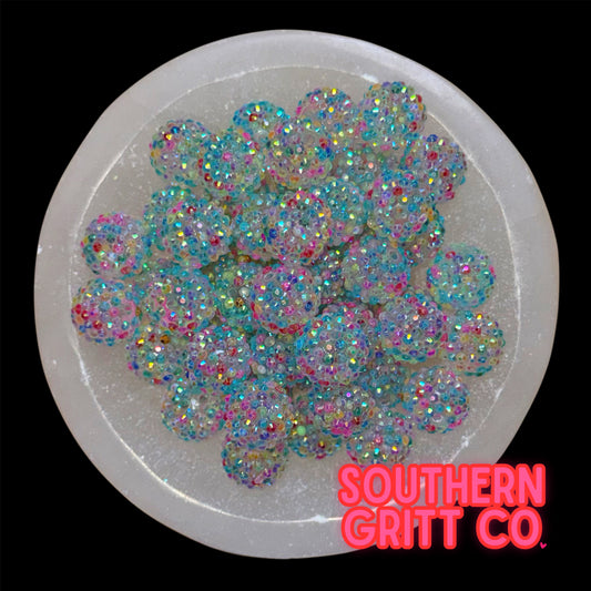 "AB Unicorn" Rhinestone Acrylic Bead (1 Count)