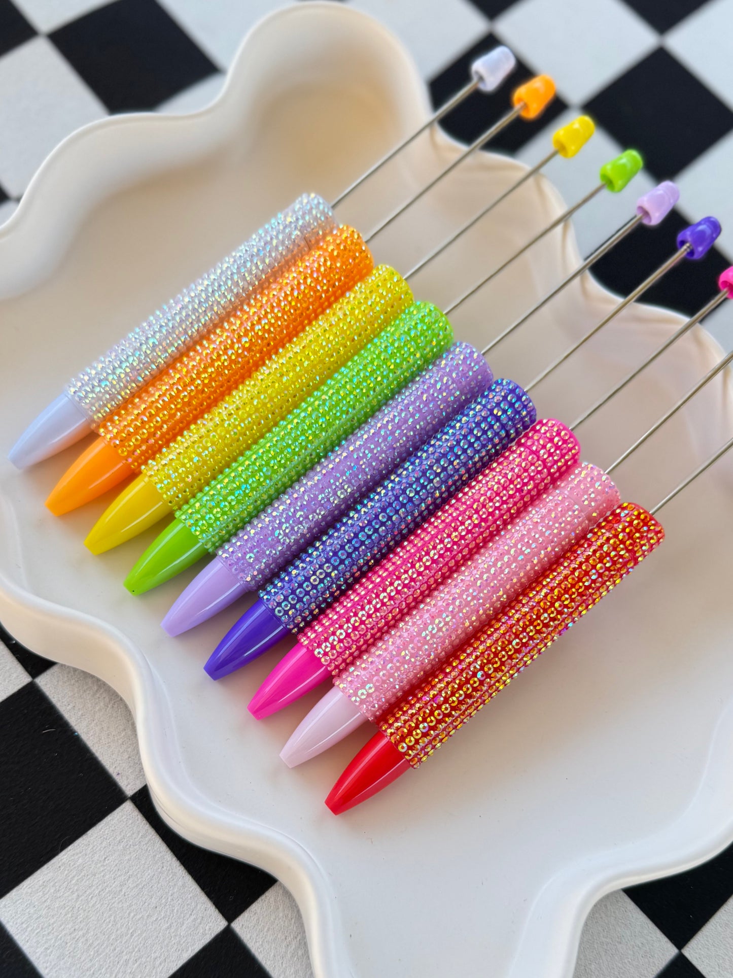 "Barb Pink" New Rhinestone Bead-able Pens