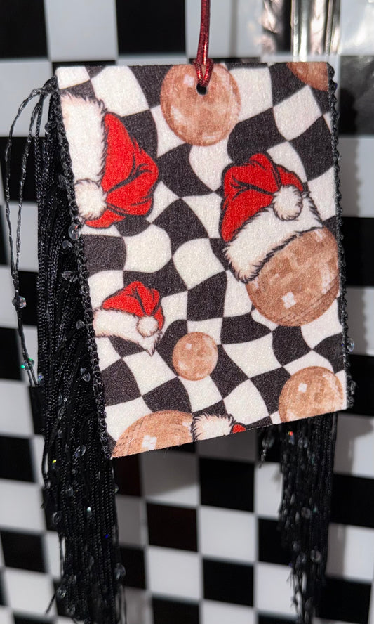 Disco Christmas Felt Freshie