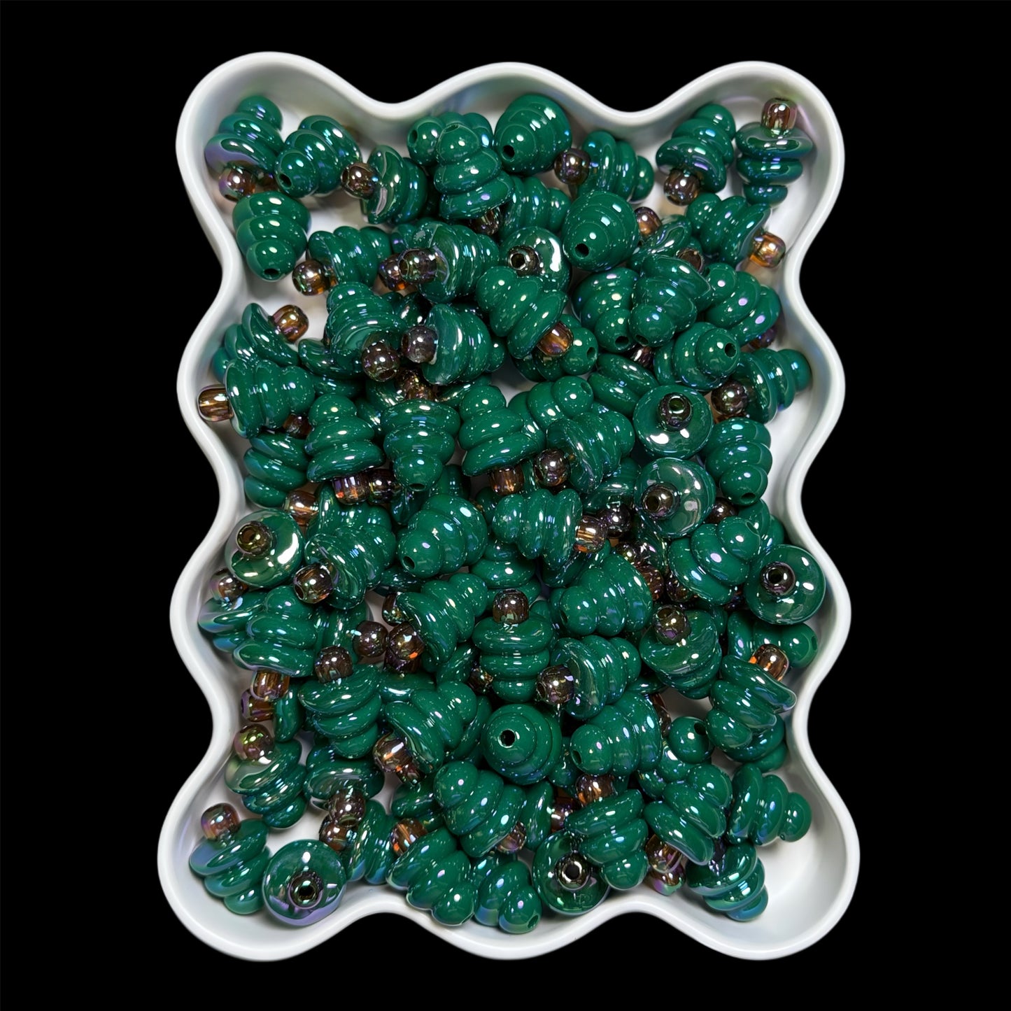 Bubble Christmas Tree 22mm Bead
