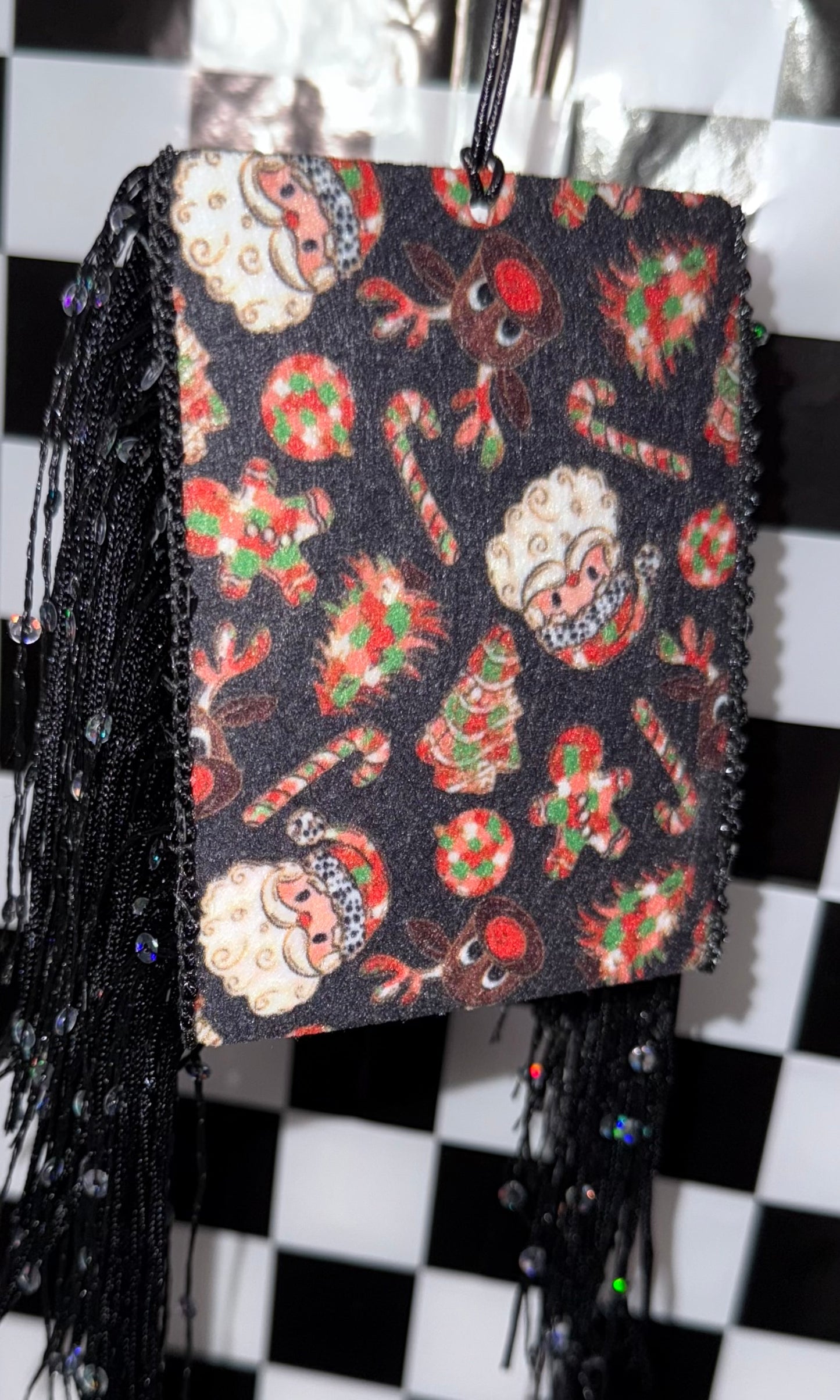 Golden Christmas Felt Freshie