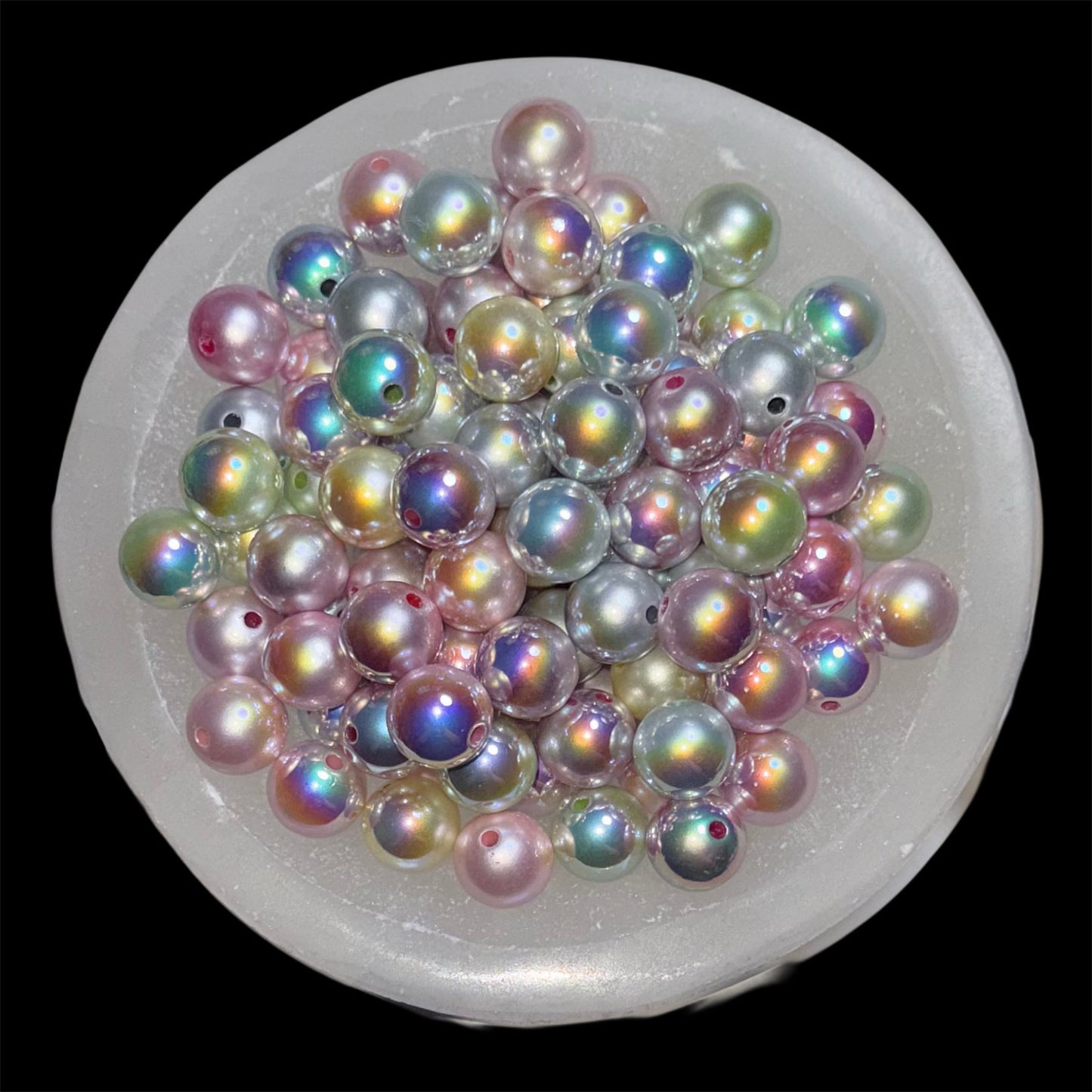 Pearl Chrome Coated 16mm Acrylic Bead