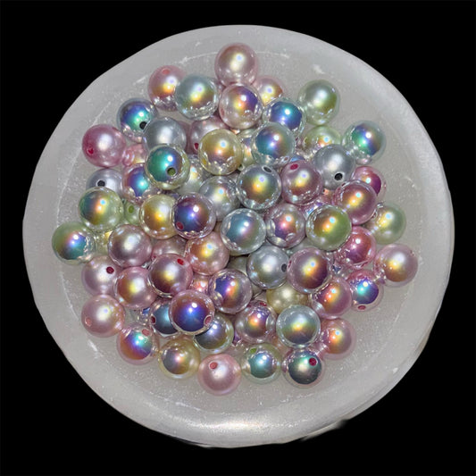Pearl Chrome Coated 16mm Acrylic Bead