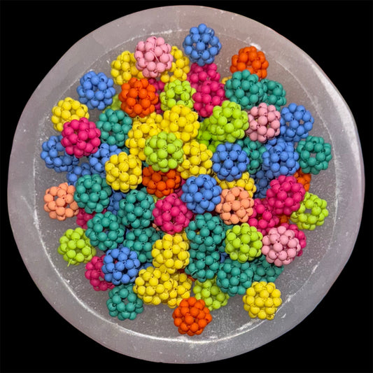 Mixed Neon Bubble Spacer 14mm Acrylic Bead