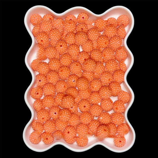 "Jelly Orange" Rhinestone Acrylic Bead (1 Count)