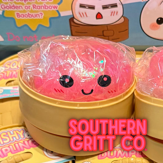 Pink Glitter Dumpling - Jelly Squish Toy
