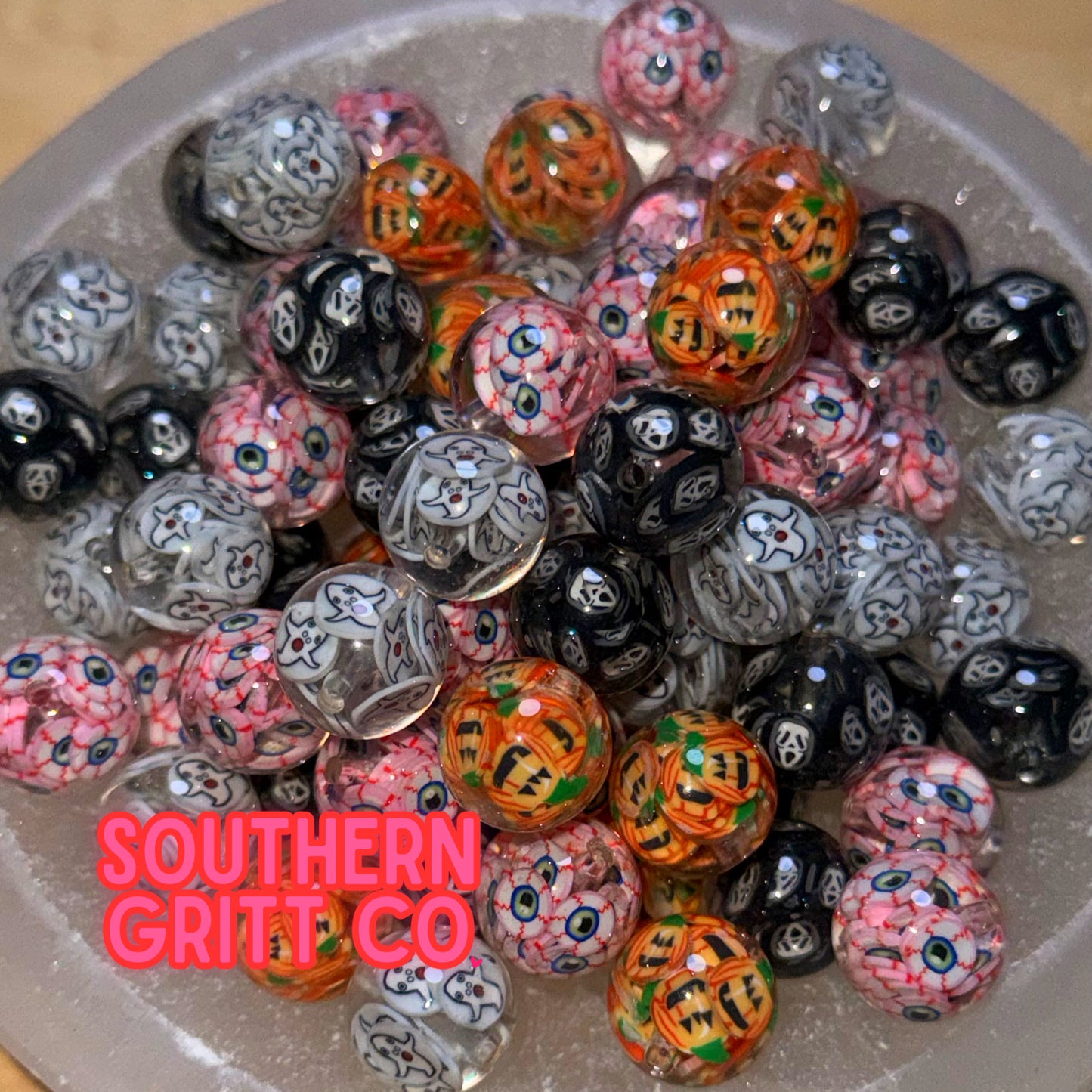 Halloween Confetti 16mm Resin Bead