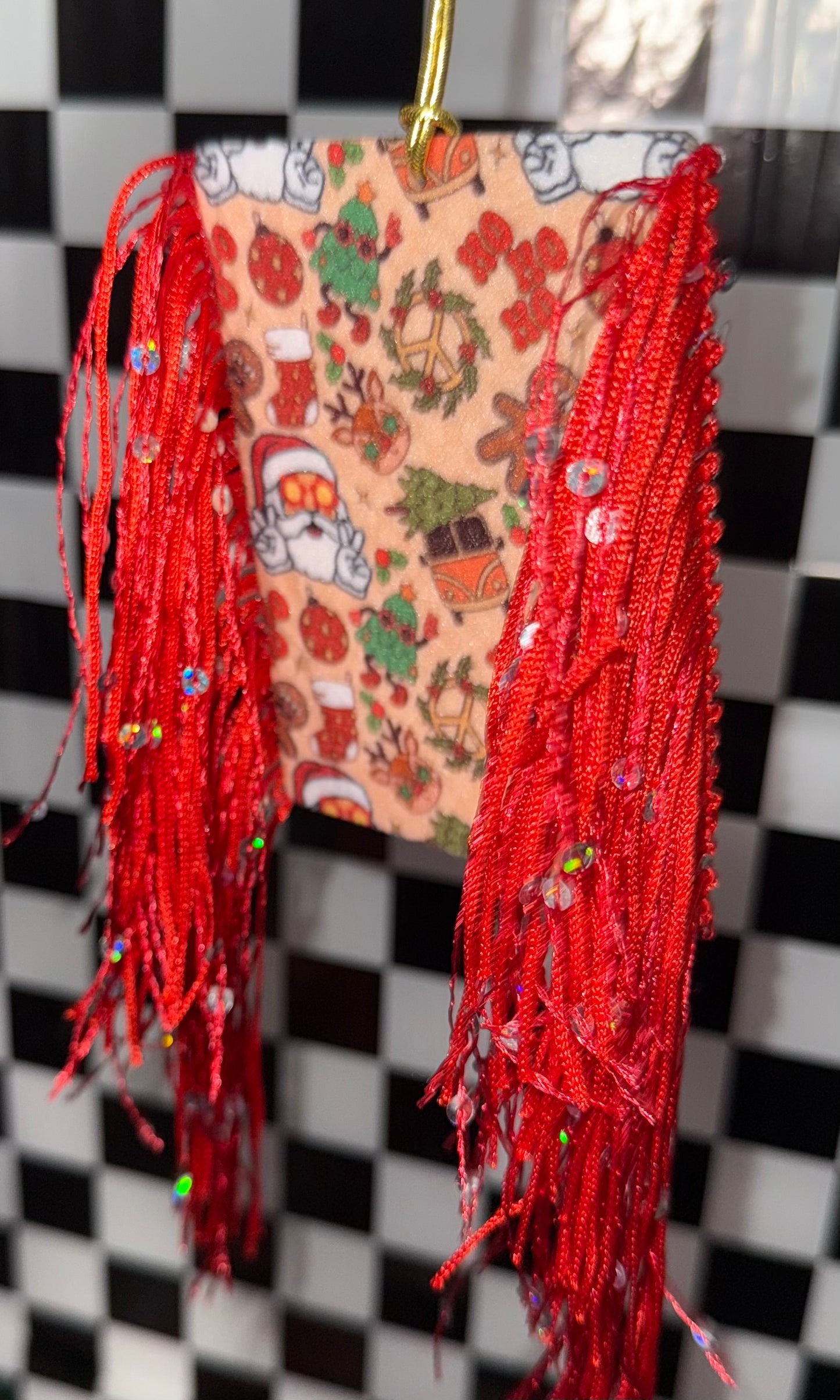 Retro Christmas Felt Freshie