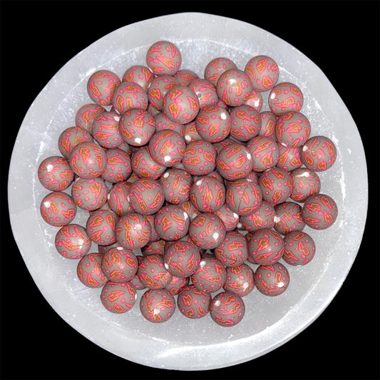 Western Rouge Silicone 15mm Printed Bead
