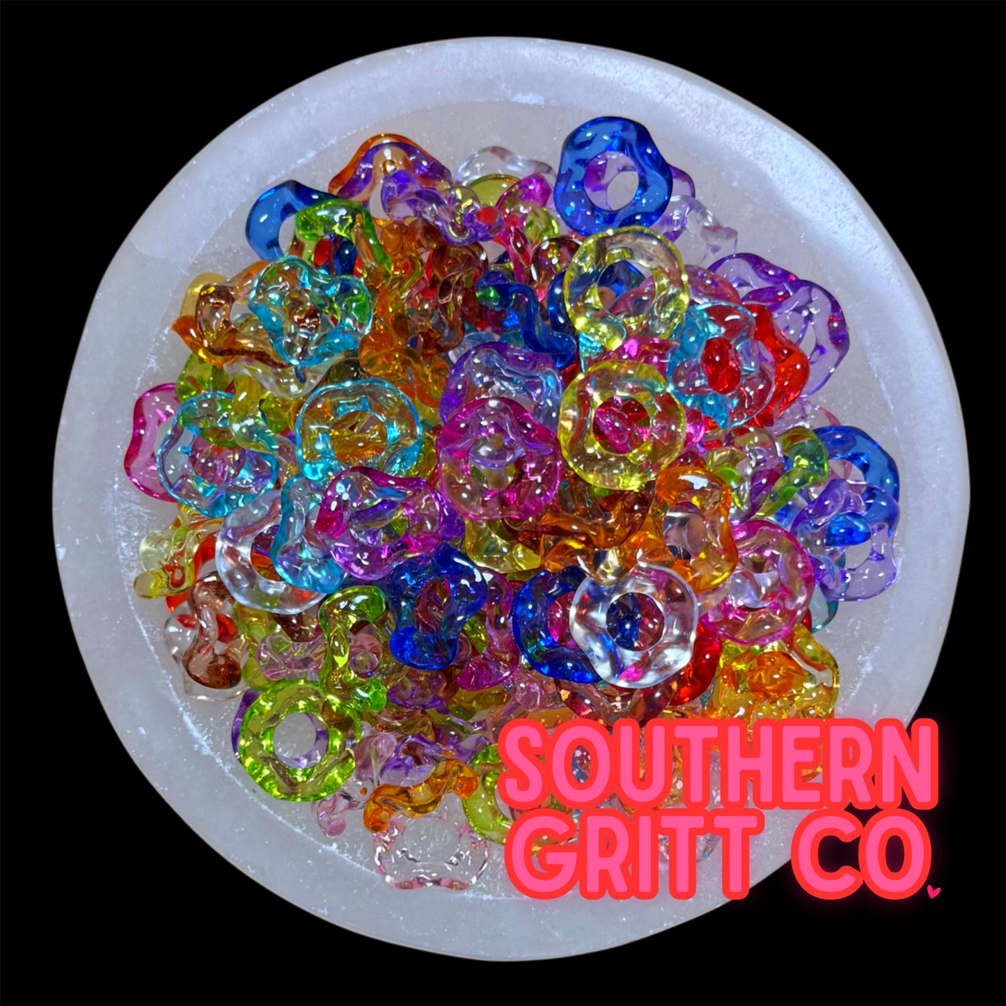 Clear 20mm Wavy Spacer Mix