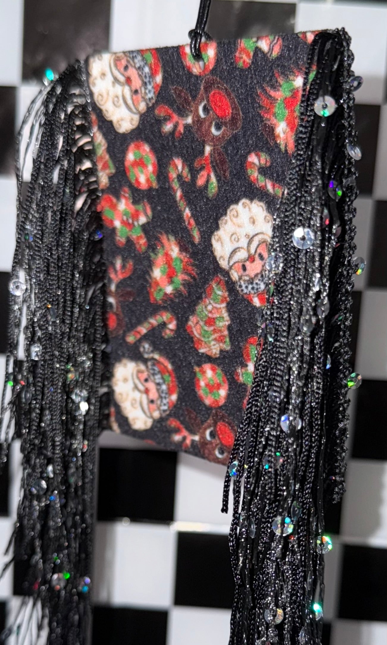 Golden Christmas Felt Freshie