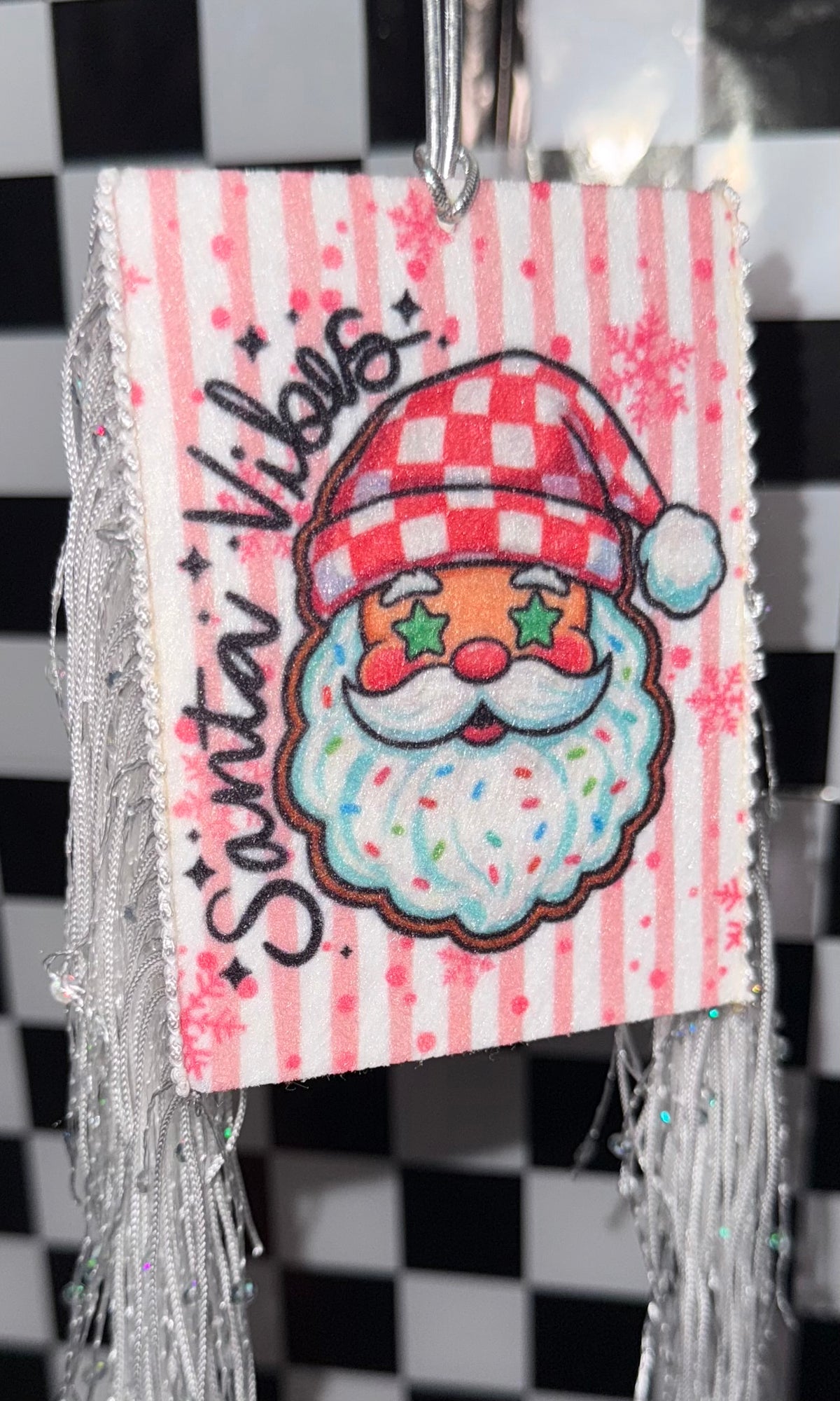 Santa Vibes; Cookie Felt Freshie
