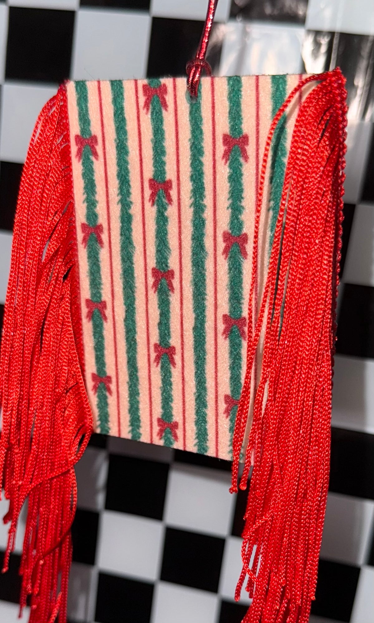 Tinsel Bows Felt Freshie