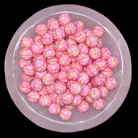 Daisy Rave Silicone 15mm Printed Bead