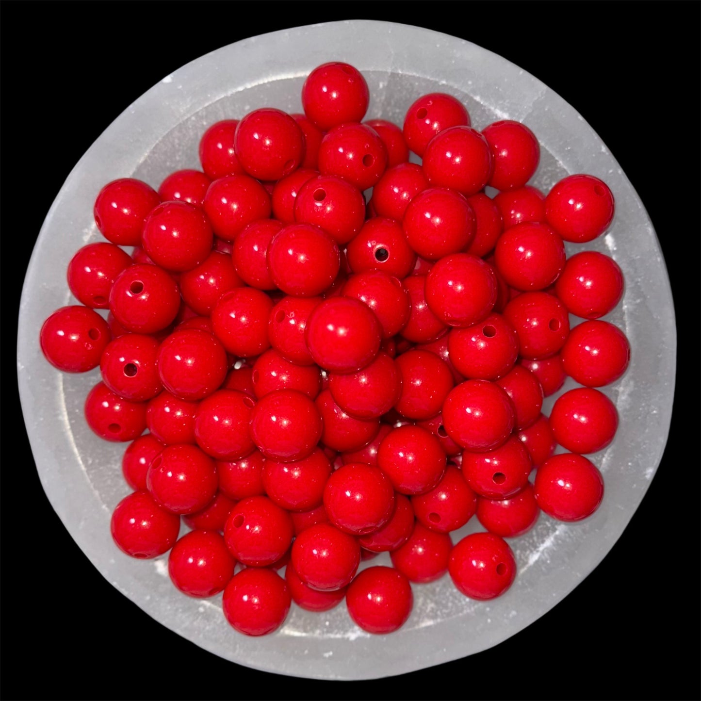 Red Bubblegum 16mm Acrylic Bead