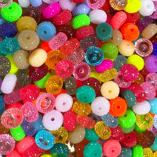 Acrylic Abacus Rondelle Spacer Mix