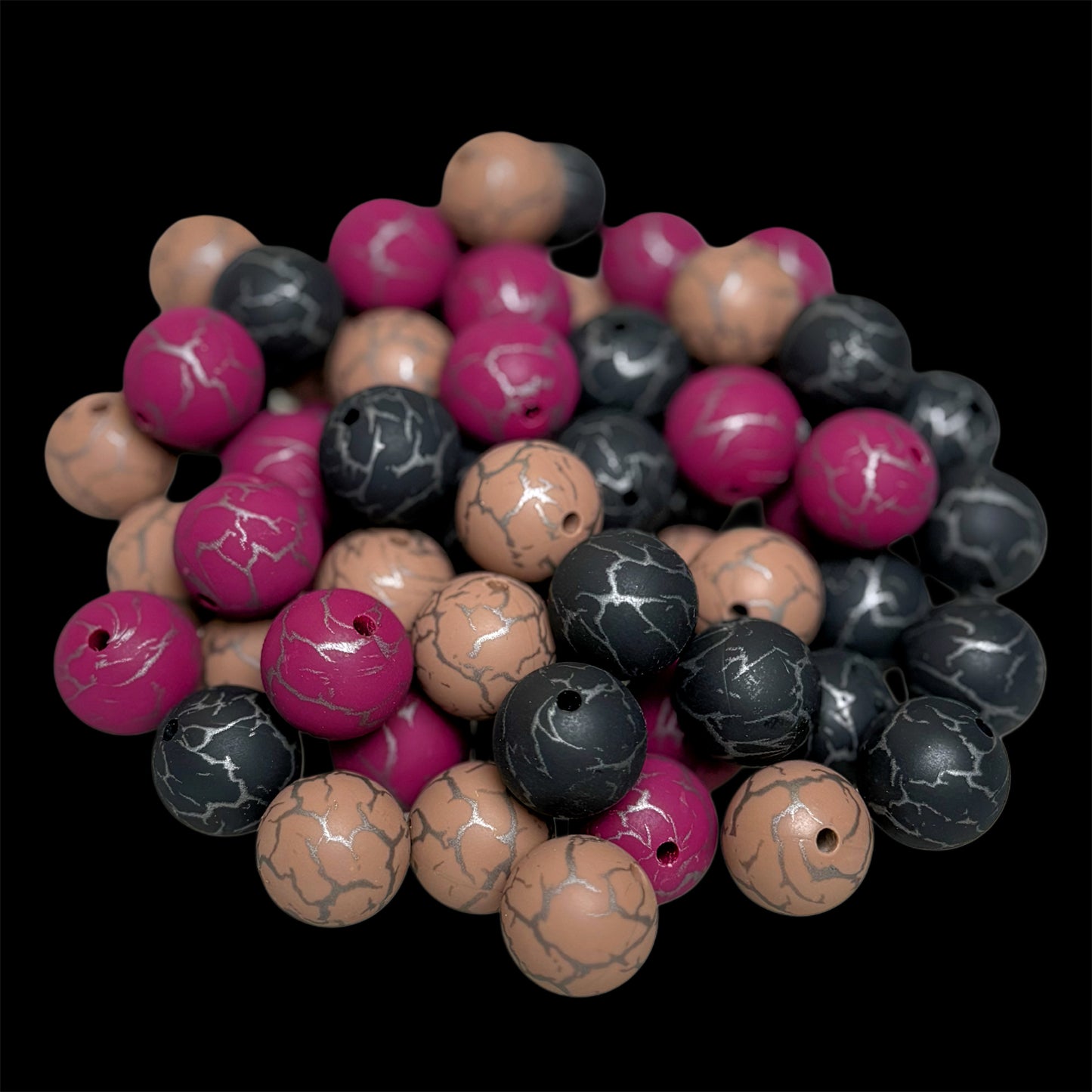 Lease Road Mix Silicone 15mm Printed Bead