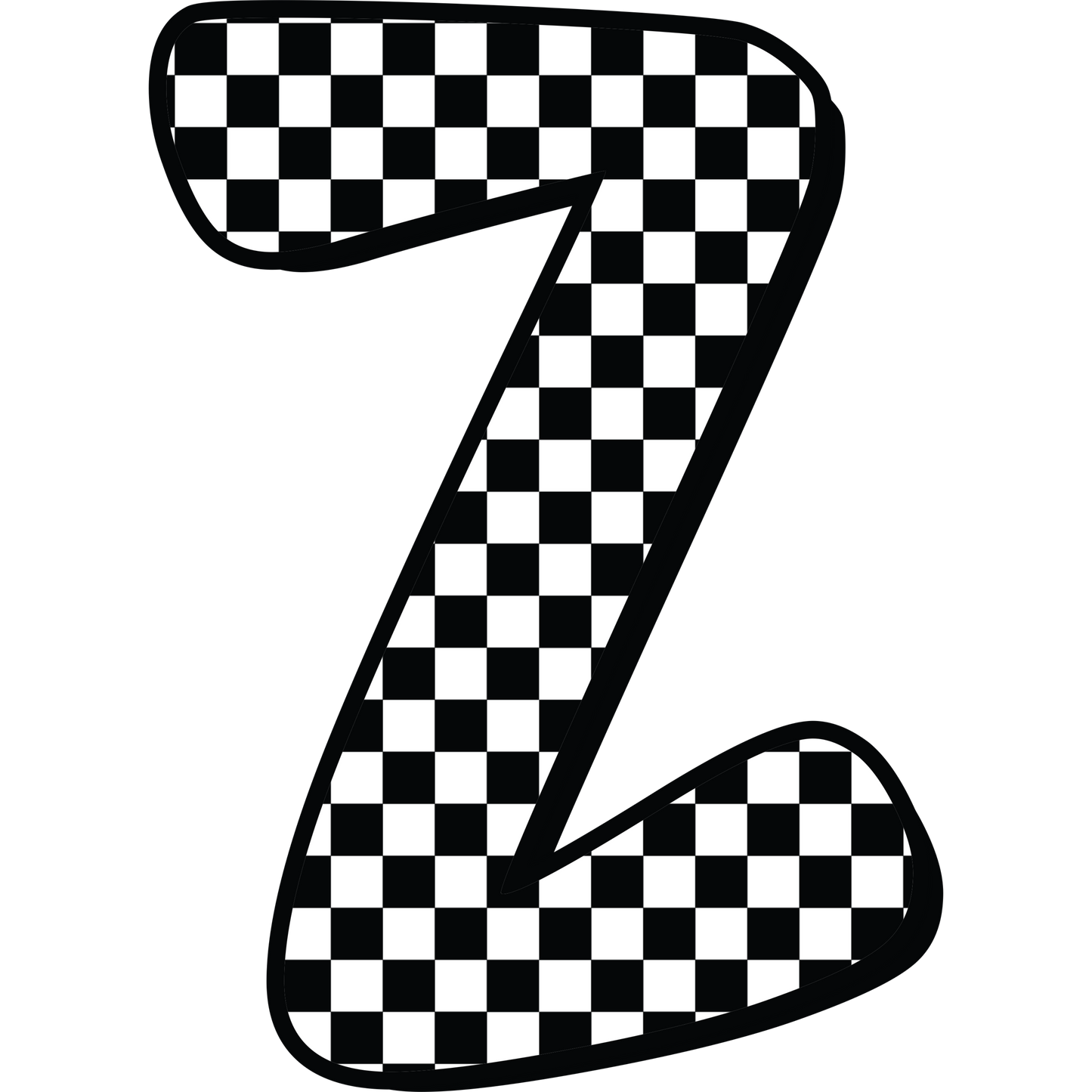 Checkered ABC's 15mm Glow Glitter Silicone Beads SGC Exclusive